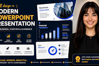 design a presentation for business, startups, and academics