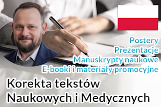proofread and edit scientific or medical text in polish language