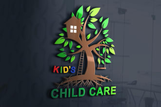 design outstanding baby shop, children, child care logo