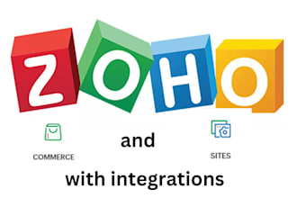 design a modern website on zoho sites and zoho commerce with integrations