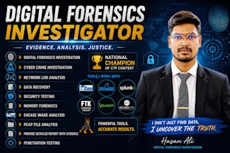 do digital forensics, malware and log analysis, cybercrime investigation