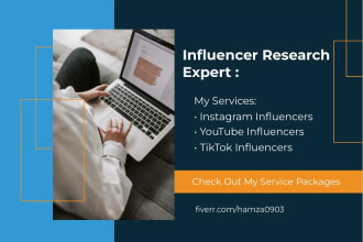 find youtube, tiktok, instagram influencers list
