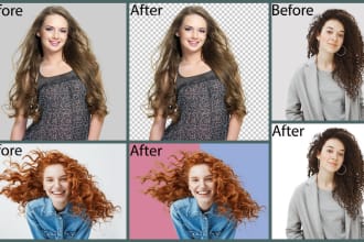 do image masking,hair masking,cutout and background removal