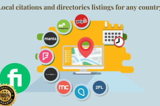 local citations building and directory submission for any country