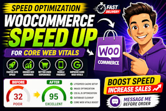 speed optimize woocommerce store for core web vitals