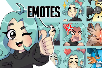 draw cute twitch emotes and sub badges