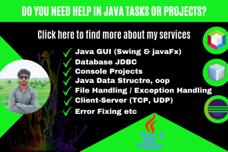 help you in java swing gui console programming projects
