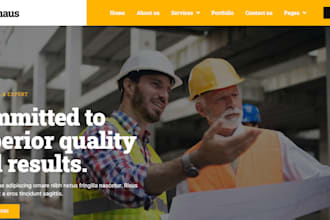 create a handyman website or construction website