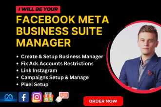 be your expert meta business suite manager and setup ads