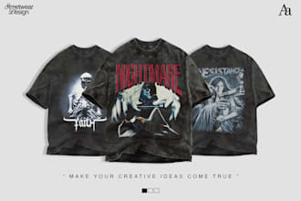 make design graphic tee for your clothing brand