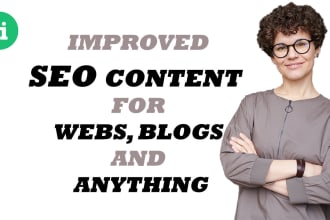 write SEO content for websites and blogs