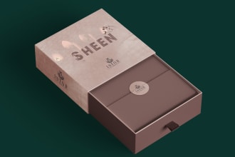 create product packaging box design with realistic 3d mockup