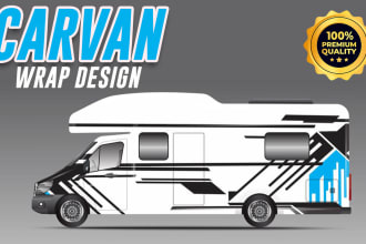 design camper or caravan wrap, trailer wrap, food truck wrap designs