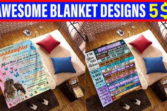 create unique hooded, quilt, pillow, fleece, awesome blanket designs