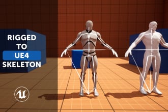 rig any character to the epic skeleton for unreal engine 4