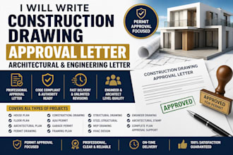write construction drawing approval letter, architectural and engineering letter