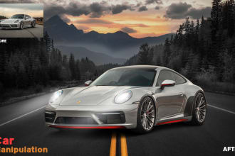 make car photo manipulation for stunning visual effects