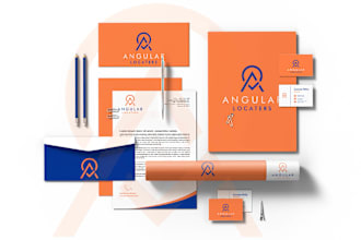 design logo with style guide and corporate brand identity