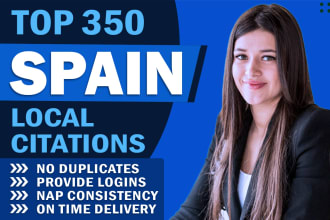 do best 350 live spain local citation sites for spanish SEO