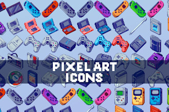 create professional pixel art 32x32 icons