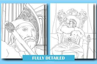 draw unique digital coloring book pages for children
