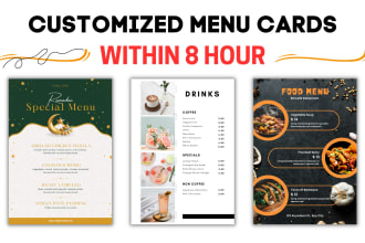 eyecatching editable restaurant menu design