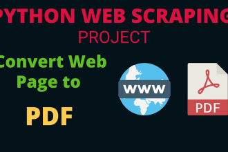 do web scraping, image to pdf, and data collection  using python