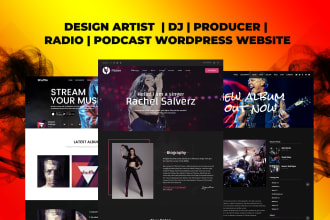design a music epk,press kit website for artist, band, dj,episode, podcast
