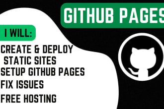 create or set up static site github pages with free hosting