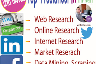 do internet research and put them in ms excel or word