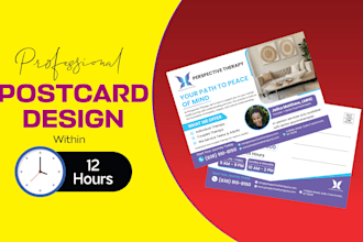 design print ready direct mail, eddm, postcard, door hanger, leaflet or mailer