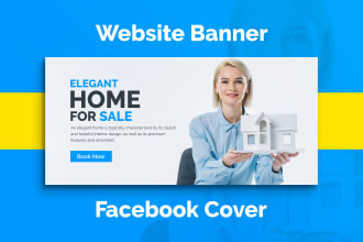 design shopify banner, facebook cover photo, website banner or hero image