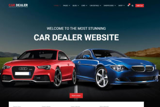 design auto repair, car repair, car dealership, car wash, car detailing website