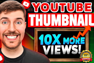design eye catchy amazing youtube thumbnail in 1 hr