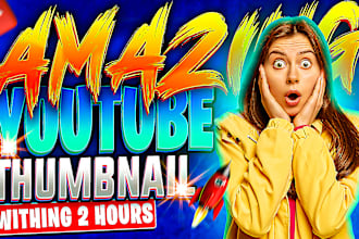 design amazing ctr boosting youtube thumbnail in 2 hr