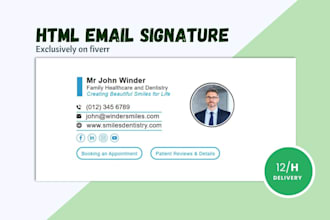 create html email signature clickable email signature