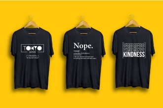 do custom and trendy minimalist typography t shirt design