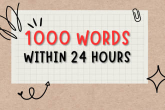 do SEO article writing of 1000 words for you within 24 hours