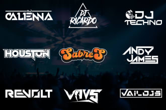 design custom music, band, dj, text, or any business logo