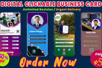 design a mobile digital business card and printable business card in 12 hrs