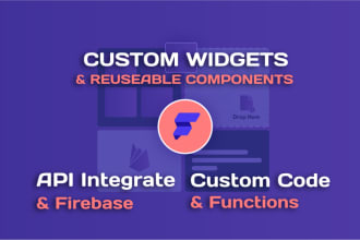 create custom widgets function components for flutterflow no code platform