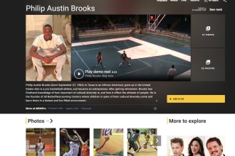 create and update an imdb page for any professional person