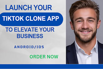develop android, and IOS tiktok clone app with web admin panel