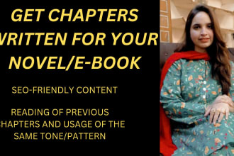 ghostwrite chapters of your novel or ebooks