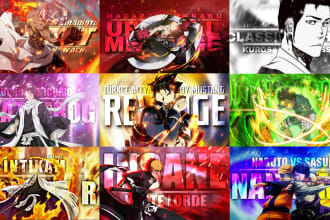 design attractive youtube anime thumbnail