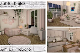 build anything in bloxburg, custom or from yt in any style