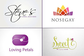 make a beautiful floral watercolor feminine boho beauty logo