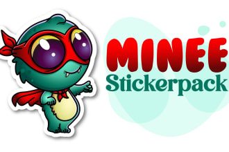 create cute cartoon characters, sticker designs, mascots