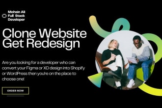 copy, clone and duplicate of website or design into shopify