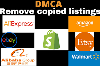 remove copyright ecommerce brands from shopify,etsy,ebay,walmart under dmca
